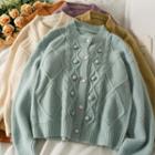 Pompom-accent Loose Cardigan In 9 Colors