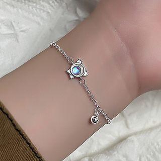 Moonstone Cat Bracelet Bracelet - Silver - One Size