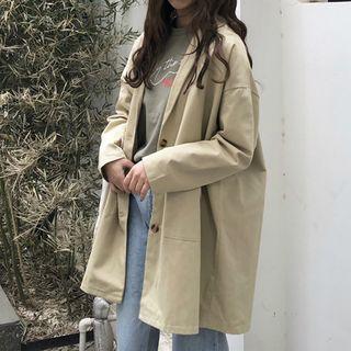 Dual-pocket Long Blazer