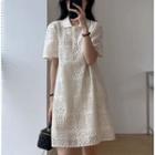 Short Sleeve Lace Polo Dress