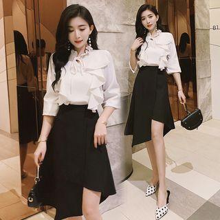 Asymmetrical Slit A-line Dress