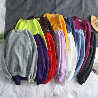 Lettering Print Oversized Sweatshirt