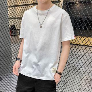 Short-sleeve Embroidered Patch T-shirt