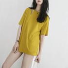 Loose-fit Cutout Long T-shirt
