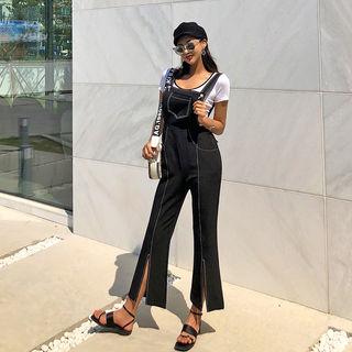 Slit-front Stitched Jumpsuit