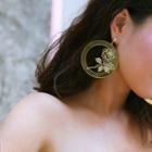 Rose Hoop Earring 1200 - Gold - One Size