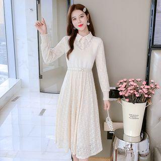 Chenille Panel Lace Dress