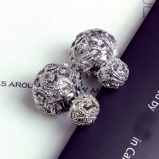 Filigree Ball Two-way Stud Earrings
