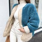 Padded Sherpa-fleece Open Jacket