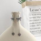 925 Sterling Silver Bow Dangle Earring E144 - 1 Pair - Bow - Silver - One Size