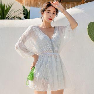 Set: Ruffle Bikini + Shirred Cover-up