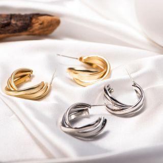 Layered Geometry Drop Earring