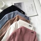 Long-sleeve Embroidered Crop Top