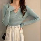 Wrapped Knit Top White - One Size