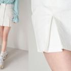 Zip-up Slit-front Skirt