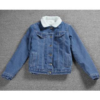 Fleece Collar Denim Jacket