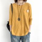 Paneled Pocket Long-sleeve T-shirt