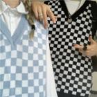 Couple Matching Checkerboard Sweater Vest