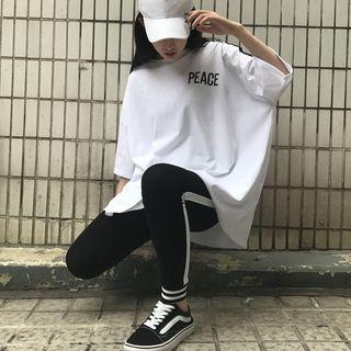 Set: Letter Short-sleeve T-shirt + Sweatpants