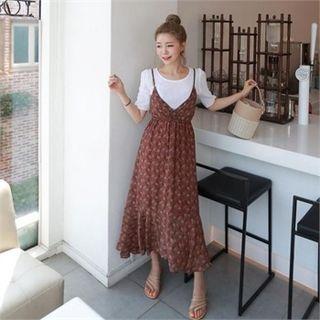 Spaghetti-strap Maxi Paisley Dress