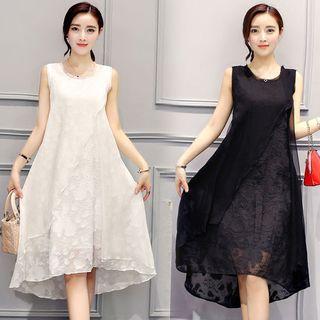 High Low Sleeveless A-line Dress