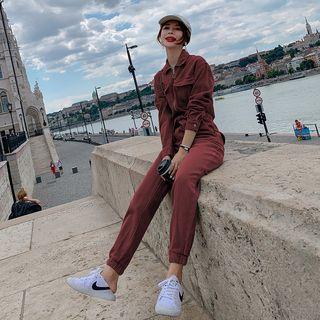 Zip Long-sleeve Jumpsuit