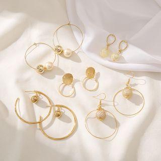 Set Of 5 Pairs: Earring Set Of 5 Pairs - Earring - One Size
