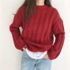 Ribbed Sweater Red - One Size