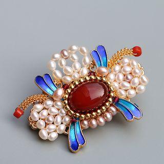 Retro Faux Pearl Hair Clip / Hair Stick / Brooch