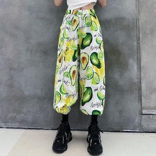 Avocado Print Jogger Pants
