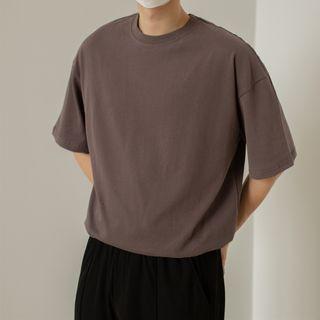 Round-neck Short-sleeve Drawstring Tee