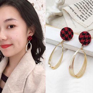 Metallic Earring Red - One Size