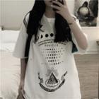 Short-sleeve Pyramid Print T-shirt