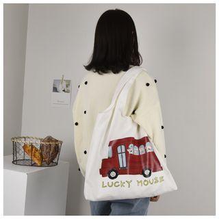 Car Print Canvas Tote Bag As Shown In Figure - One Size