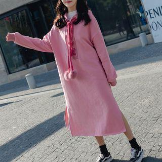 Pompom Hooded Dress