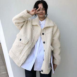 Sherpa-fleece Trucker Jacket Ivory - One Size