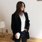 Single-breasted Loose-fit Blazer Black - One Size