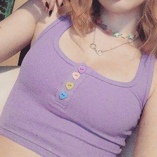 Sleeveless Heart Accent Top