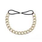 Aluminium Chunky Chain Headband 0401 - Gold - One Size