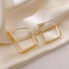 Alloy Open Square Earring 1 Pair - Square - One Size