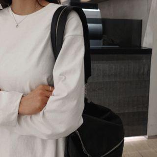 Crew-neck Pastel-color T-shirt