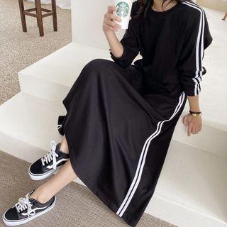 Pipe-trim Band-waist Dress