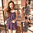 Floral Print Chiffon Playsuit