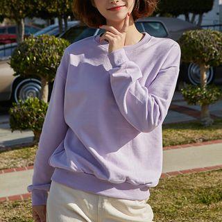 Crew-neck Colored Loose-fit Sweatshirt
