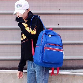 Contrast Zip Backpack