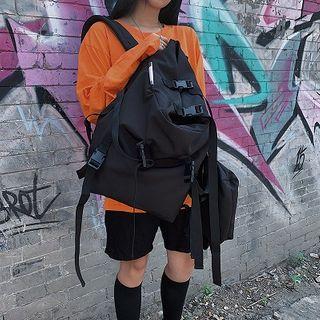 Strappy Buckle Backpack Black - One Size