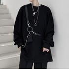 Set: Plain Sweatshirt + O-ring Harness Belt