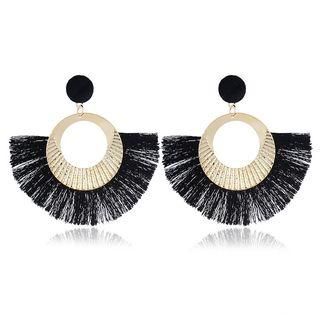 Alloy Fringed Dangle Earring