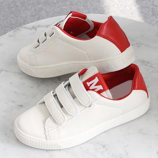 Self-fastener Contrast-panel Sneakers