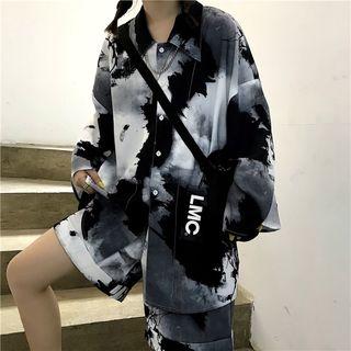 Set: Tie Dye Shirt + Shorts As Shown In Figure - One Size